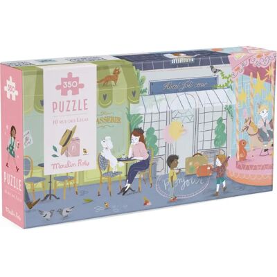 Moulin Roty - Puzzle 350 Pièces - 10 Rue Des Lilas - Les Parisiennes - Puzzle - Publicité Moulin Roty - Puzzle 350 Pièces - 10 Rue Des Lilas - Les Parisiennes - Puzzle - Publicité