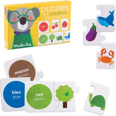 Moulin Roty 8 puzzles Les couleurs - Puzzle - Publicité Moulin Roty 8 puzzles Les couleurs - Puzzle - Publicité