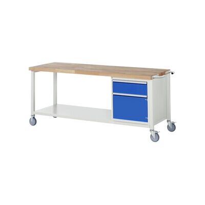 Etabli mobile brut Modèle 8152 LxPxH 2000x700x880mm ; RAU (05-8152A6-207B4S.11) - Publicité Etabli mobile brut Modèle 8152 LxPxH 2000x700x880mm ; RAU (05-8152A6-207B4S.11) - Publicité