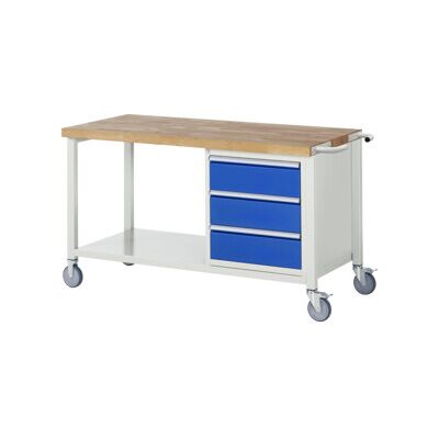 Etabli mobile brut Modèle 8157 LxPxH 1500x700x880mm ; RAU (05-8157A6-157B4S.11) - Publicité Etabli mobile brut Modèle 8157 LxPxH 1500x700x880mm ; RAU (05-8157A6-157B4S.11) - Publicité
