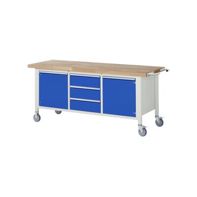 Etabli mobile brut Modèle 8569 LxPxH 2000x700x880mm ; RAU (05-8569A2-207B4S.11) - Publicité Etabli mobile brut Modèle 8569 LxPxH 2000x700x880mm ; RAU (05-8569A2-207B4S.11) - Publicité