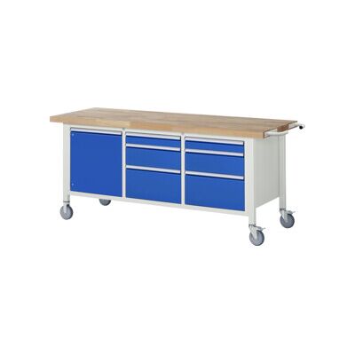 Etabli mobile brut Modèle 8570 LxPxH 2000x700x880mm ; RAU (05-8570A2-207B4S.11) - Publicité Etabli mobile brut Modèle 8570 LxPxH 2000x700x880mm ; RAU (05-8570A2-207B4S.11) - Publicité