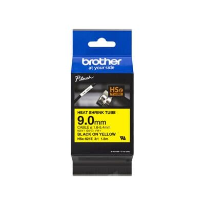 BROTHER Cassette de gaine thermorétractable HSe-621E 9,0 mm 1,5 m jaune/noir (HSE621E) - Publicité BROTHER Cassette de gaine thermorétractable HSe-621E 9,0 mm 1,5 m jaune/noir (HSE621E) - Publicité