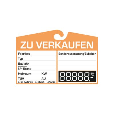 Panneau de vente Eichner à fixer sur le rétroviseur intérieur (9220-00100) - Publicité Panneau de vente Eichner à fixer sur le rétroviseur intérieur (9220-00100) - Publicité