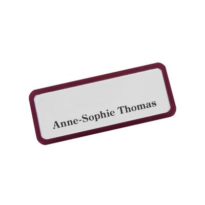 Plaque nominative Eichner magnétique 81 x 33 mm Bordeaux (9218-03013) - Publicité Plaque nominative Eichner magnétique 81 x 33 mm Bordeaux (9218-03013) - Publicité