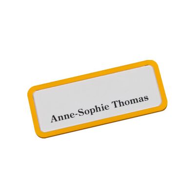 Plaque nominative Eichner magnétique 81 x 33 mm jaune (9218-03007) - Publicité Plaque nominative Eichner magnétique 81 x 33 mm jaune (9218-03007) - Publicité