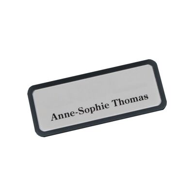 Plaque nominative Eichner magnétique 81 x 33 mm noir (9218-03012) - Publicité Plaque nominative Eichner magnétique 81 x 33 mm noir (9218-03012) - Publicité