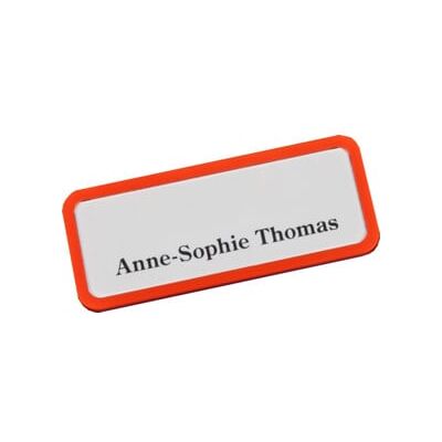 Plaque nominative Eichner magnétique 81 x 33 mm Orange (9218-03009) - Publicité Plaque nominative Eichner magnétique 81 x 33 mm Orange (9218-03009) - Publicité