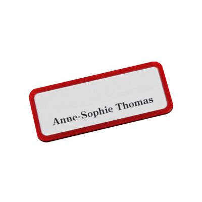 Plaque nominative Eichner magnétique 81 x 33 mm rouge (9218-03006) - Publicité Plaque nominative Eichner magnétique 81 x 33 mm rouge (9218-03006) - Publicité