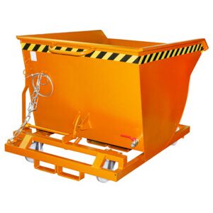 Conteneur à déchets Eurokraft pro - 0,5 m³, Orange-jaune, Incliné - Publicité Conteneur à déchets Eurokraft pro - 0,5 m³, Orange-jaune, Incliné - Publicité