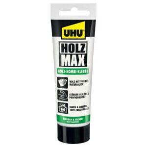 Colle de construction en bois HOLZ MAX EN 204: D4 beige 100 g tube UHU (51305) - Publicité Colle de construction en bois HOLZ MAX EN 204: D4 beige 100 g tube UHU (51305) - Publicité