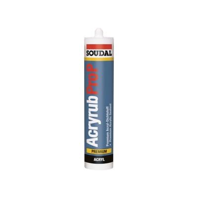 Peinture acrylique Soudal Acryrub Pro P Blanc universel 310 ml (116868) - Publicité Peinture acrylique Soudal Acryrub Pro P Blanc universel 310 ml (116868) - Publicité