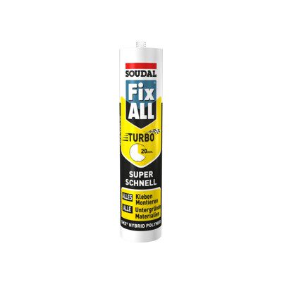 Soudal - Fix All Turbo 290ml - Blanc - 290 ml - Adhésif - Publicité Soudal - Fix All Turbo 290ml - Blanc - 290 ml - Adhésif - Publicité