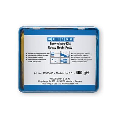 Mastic époxy Weicon 400 g - Résistance élevée, Polyvalent, Adhérent aux métaux - Publicité Mastic époxy Weicon 400 g - Résistance élevée, Polyvalent, Adhérent aux métaux - Publicité