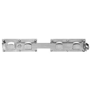 Serrure double porte Pollmann - 420mm en fer galvanisé pour portes doubles - Publicité Serrure double porte Pollmann - 420mm en fer galvanisé pour portes doubles - Publicité
