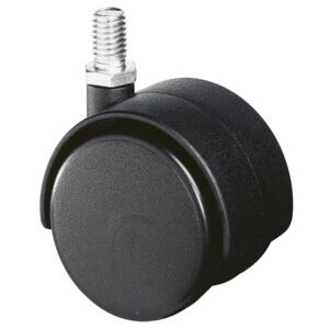 Roulette double en plastique D.roue 50 mm cap.charge 40 kg avec goujon fileté M1 ; BS Rollen (F75.050.G10) - Publicité Roulette double en plastique D.roue 50 mm cap.charge 40 kg avec goujon fileté M1 ; BS Rollen (F75.050.G10) - Publicité
