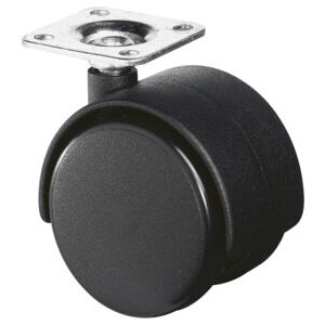Roulette double en plastique D.roue 50 mm cap.charge 40 kg avec plaque de fixati ; BS Rollen (F75.050.PL) - Publicité Roulette double en plastique D.roue 50 mm cap.charge 40 kg avec plaque de fixati ; BS Rollen (F75.050.PL) - Publicité