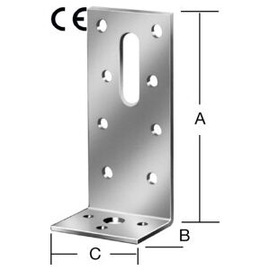 VORMANN Connecteur d'angle 90 x 35 x 40 mm acier galvanisé CE (070918000) - Publicité VORMANN Connecteur d'angle 90 x 35 x 40 mm acier galvanisé CE (070918000) - Publicité