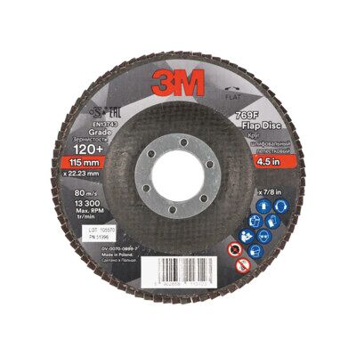 3M 769F Disque abrasif céramique - 115mm - Acier & Inox - Publicité 3M 769F Disque abrasif céramique - 115mm - Acier & Inox - Publicité