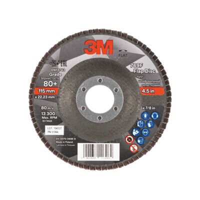 3M Disqueà lamelles 769F, plateau en fibre de verre plat,⌀ 115 mm, Grain: 80 (51994) - Publicité 3M Disqueà lamelles 769F, plateau en fibre de verre plat,⌀ 115 mm, Grain: 80 (51994) - Publicité