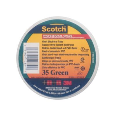 3M PVC Ruban isolant électrique 19 mm x 20 m, vert Scotch 35 19x20 gn (7100238734) - Publicité 3M PVC Ruban isolant électrique 19 mm x 20 m, vert Scotch 35 19x20 gn (7100238734) - Publicité