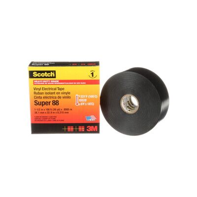 3M Ruban isolant électrique PVC Super 88 38 mm x 33 m noir (7000031459) - Publicité 3M Ruban isolant électrique PVC Super 88 38 mm x 33 m noir (7000031459) - Publicité