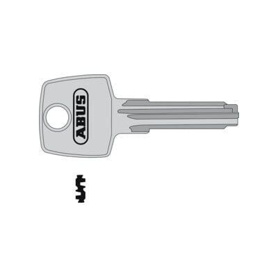 ABUS Clé vierge EC550, laiton nickelé carré (43752) - Publicité ABUS Clé vierge EC550, laiton nickelé carré (43752) - Publicité