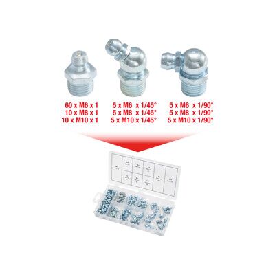 Assortiment de graisseurs KS Tools M6-8-10x1,0, 110 pcs. (970.0030) - Publicité Assortiment de graisseurs KS Tools M6-8-10x1,0, 110 pcs. (970.0030) - Publicité