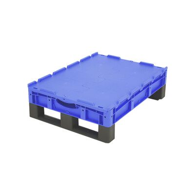 Bito Euro container empilable XL avec double fond et couvercle XLD86121D L800xL600xH238 mm, bleu (22619) - Publicité Bito Euro container empilable XL avec double fond et couvercle XLD86121D L800xL600xH238 mm, bleu (22619) - Publicité