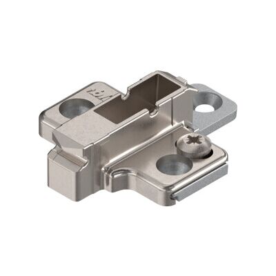 Blum CLIP Plaque de montage croisée, 6 mm, zinc, vis système, HV : 2 pièces, nickelée (04974013) - Publicité Blum CLIP Plaque de montage croisée, 6 mm, zinc, vis système, HV : 2 pièces, nickelée (04974013) - Publicité