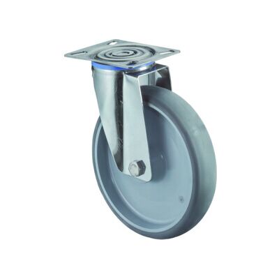 BS ROLLEN - H100.B43.200 - Ø200 - Acier inoxydable - Roue pivotante - Publicité BS ROLLEN - H100.B43.200 - Ø200 - Acier inoxydable - Roue pivotante - Publicité