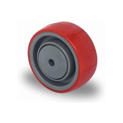 Roues en polyuréthane rouges Kaiserkraft - 80x32mm avec roulement - Publicité Roues en polyuréthane rouges Kaiserkraft - 80x32mm avec roulement - Publicité