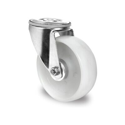 CASCOO Roulette pivotante à trou central ø 100 mm Série N0N0 à roulement à billes (HBH35W0100N0N0R1W) - Publicité CASCOO Roulette pivotante à trou central ø 100 mm Série N0N0 à roulement à billes (HBH35W0100N0N0R1W) - Publicité