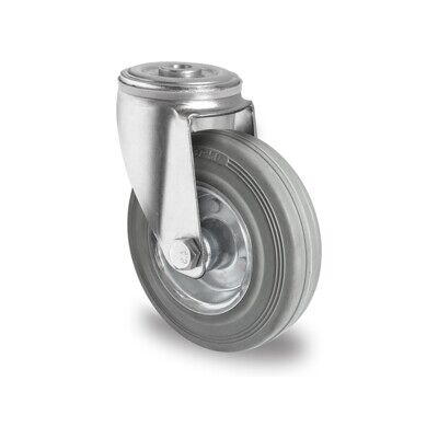 CASCOO Roulette pivotante à trou central ø 100 mm série SWR2 à roulement à billes (HBH36W0100SWR2R0N) - Publicité CASCOO Roulette pivotante à trou central ø 100 mm série SWR2 à roulement à billes (HBH36W0100SWR2R0N) - Publicité