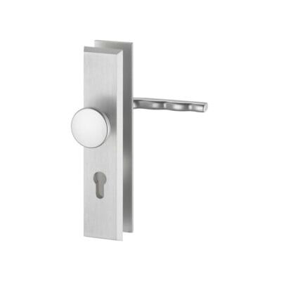 Ensemble de quincaillerie pour porte en aluminium - Modèle Rondo 8623, Naturel - Porte extérieure - Publicité Ensemble de quincaillerie pour porte en aluminium - Modèle Rondo 8623, Naturel - Porte extérieure - Publicité