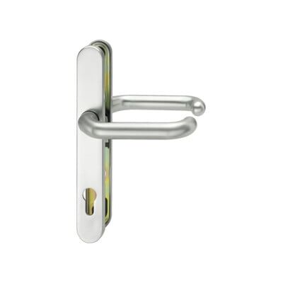 Ensemble poignée de porte FSB - Plaque ovale, Trou carré 8mm, PZ 92mm - Publicité Ensemble poignée de porte FSB - Plaque ovale, Trou carré 8mm, PZ 92mm - Publicité