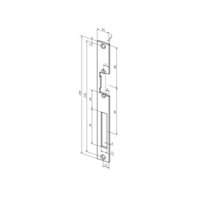 Gâche plate 338 STA galvanisée ktg. B.24xL.250mm DIN L/R ; ASSA ABLOY (-------33840-01) - Publicité Gâche plate 338 STA galvanisée ktg. B.24xL.250mm DIN L/R ; ASSA ABLOY (-------33840-01) - Publicité