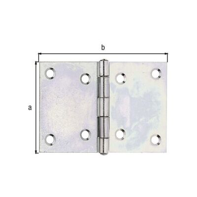 GAH Alberts Charnière de porte large, B104, 5xH70mm avec axe inox zingué (346508) - Publicité GAH Alberts Charnière de porte large, B104, 5xH70mm avec axe inox zingué (346508) - Publicité