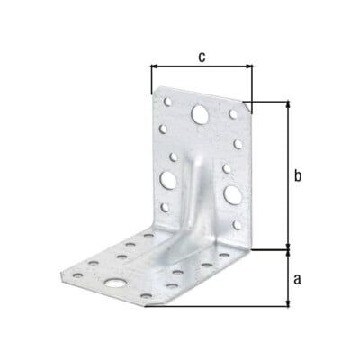 GAH Alberts Connecteur d'angle avec nervure 90 x 90 x 65 mm acier galvanisé CE (330552) - Publicité GAH Alberts Connecteur d'angle avec nervure 90 x 90 x 65 mm acier galvanisé CE (330552) - Publicité