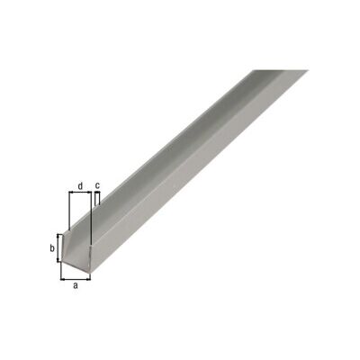 GAH Alberts Profilé en U isocèle perforé L1000 x l12 x H10 mm Aluminium, argenté (473822) - Publicité GAH Alberts Profilé en U isocèle perforé L1000 x l12 x H10 mm Aluminium, argenté (473822) - Publicité