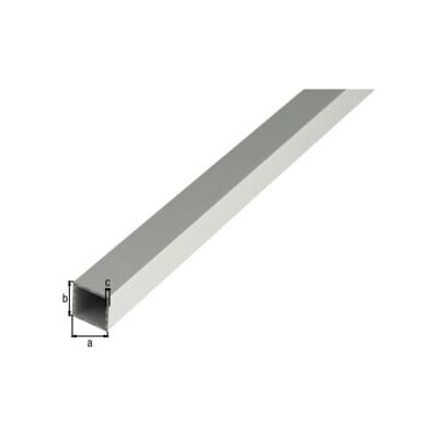 GAH Alberts Tube carré lisse L1.000xI15xP15xE1mm Aluminium argenté anodisé (473525) - Publicité GAH Alberts Tube carré lisse L1.000xI15xP15xE1mm Aluminium argenté anodisé (473525) - Publicité