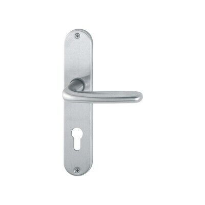 Ensemble poignées de porte Hoppe Cardiff en acier inoxydable satiné - Porte intérieure - Publicité Ensemble poignées de porte Hoppe Cardiff en acier inoxydable satiné - Porte intérieure - Publicité