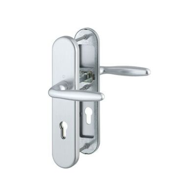Hoppe Verona Ensemble de poignée de porte en aluminium - Set de protection de porte - Publicité Hoppe Verona Ensemble de poignée de porte en aluminium - Set de protection de porte - Publicité