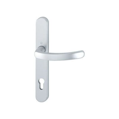 Ensemble de Poignées de Porte en Aluminium Luxembourg Hoppe - 92mm Réversible - Extérieur & Cadre - Publicité Ensemble de Poignées de Porte en Aluminium Luxembourg Hoppe - 92mm Réversible - Extérieur & Cadre - Publicité