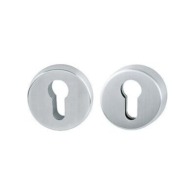 Hoppe Paire de Rosettes de Protection en Acier Inoxydable - Cylindre Profil - Portes Extérieures - Publicité Hoppe Paire de Rosettes de Protection en Acier Inoxydable - Cylindre Profil - Portes Extérieures - Publicité