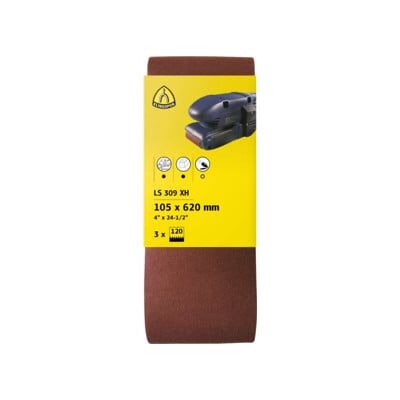 LS 309 XH Bandes portative Klingspor 100 x 610 mm Grain 80 F5, SB-emballé avec onglet (7082) - Publicité LS 309 XH Bandes portative Klingspor 100 x 610 mm Grain 80 F5, SB-emballé avec onglet (7082) - Publicité
