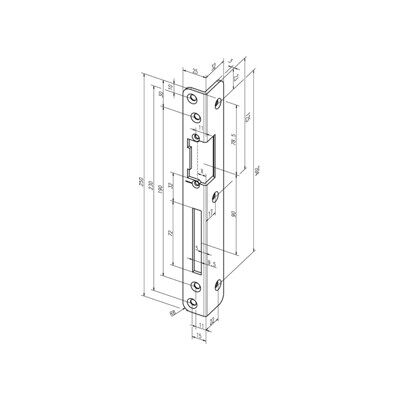 Plaque de verrouillage d'angle de sécurité 069 S.3mm VA ma DIN L ; ASSA ABLOY (-------06935-04) - Publicité Plaque de verrouillage d'angle de sécurité 069 S.3mm VA ma DIN L ; ASSA ABLOY (-------06935-04) - Publicité