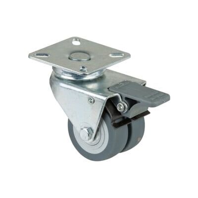 BS ROLLEN - B120.A85.050 - Gris - 50mm - Double Caster - Publicité BS ROLLEN - B120.A85.050 - Gris - 50mm - Double Caster - Publicité
