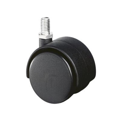 Roulette double en plastique D.roue 50 mm cap.charge 40 kg avec goujon fileté M1 ; BS Rollen (F75.050.G10) - Publicité Roulette double en plastique D.roue 50 mm cap.charge 40 kg avec goujon fileté M1 ; BS Rollen (F75.050.G10) - Publicité