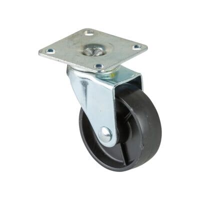 Roulette pivotante D.roue 50 mm cap.charge 40 kg avec plaque de fixation plastiq ; BS Rollen (F25.051) - Publicité Roulette pivotante D.roue 50 mm cap.charge 40 kg avec plaque de fixation plastiq ; BS Rollen (F25.051) - Publicité